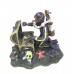 FixtureDisplays® Diver Treasure Chest Ornament for Aquarium Fish Tank Decoration 12183